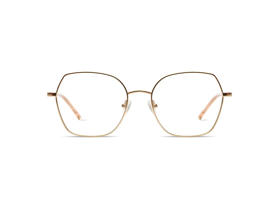 komono-dana-white-gold-matte-rose-lunettes-hexagonales-il-de-chat image 1