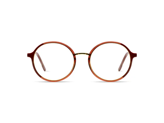 komono-alvie-maroon-rose-gold-matte-lunettes-de-vue-rondes image 1