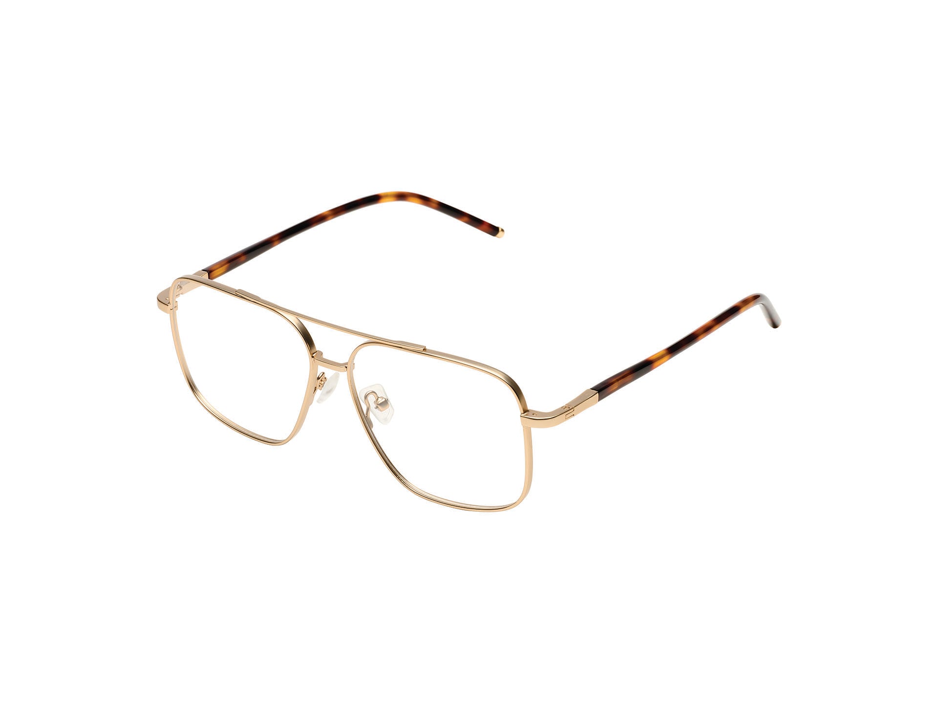 komono-jett-white-gold-matte-monture-optique-aviateur image 2