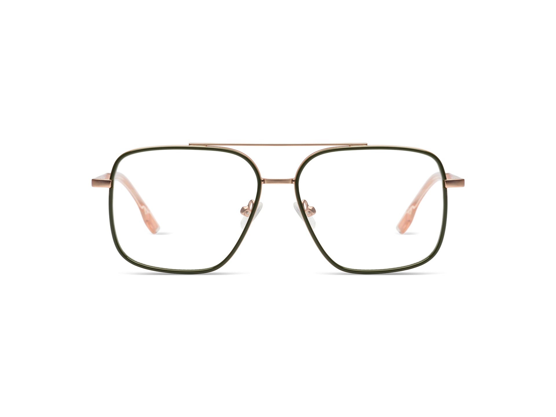 komono-jett-khaki-rose-gold-lunettes-de-vue-acier-inoxydable image 1