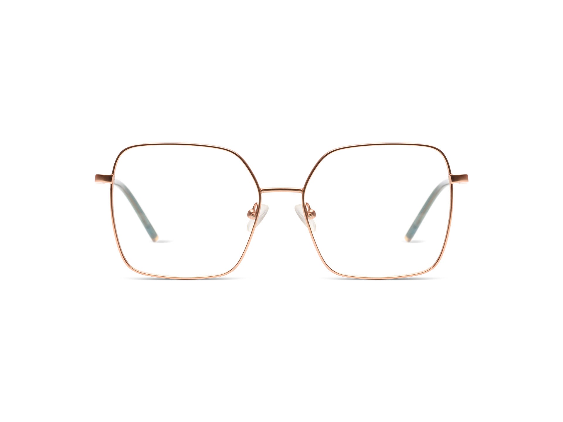 komono-audrey-rose-gold-matte-emerald-lunettes-de-vue-oversize-femme image 1