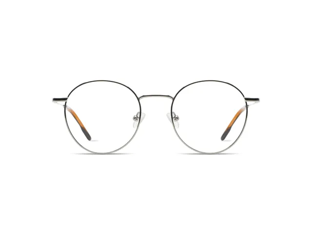 komono-pete-silver-black-bronze-lunettes-de-vue-rondes-acier-inoxydable-et-ac-ta image 1