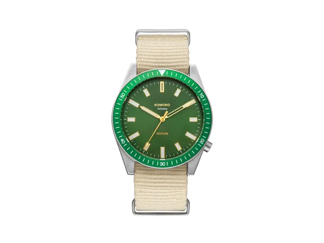 komono-ray-venture-nato-silver-green-montre-de-plong-e-moderne image 1