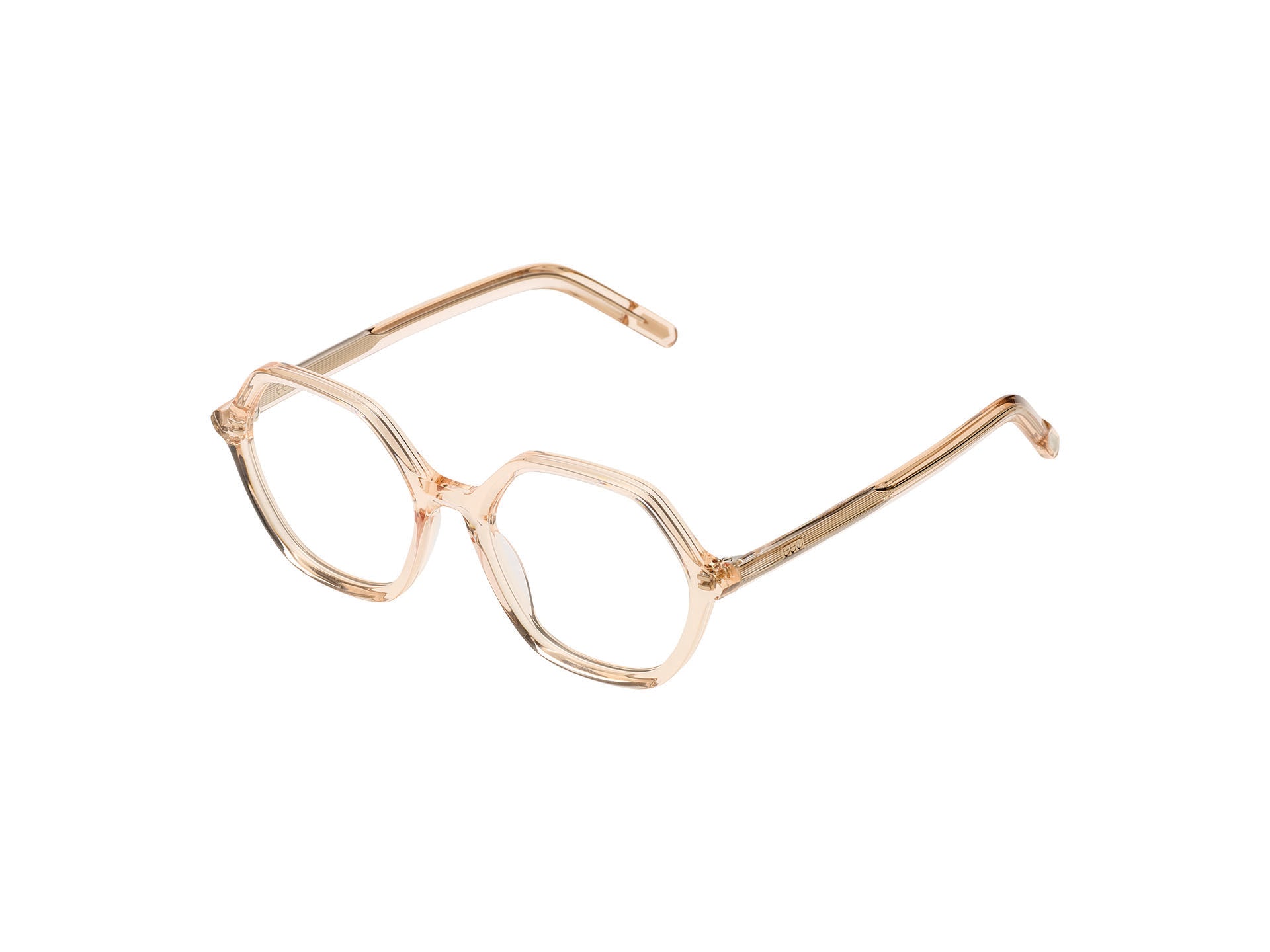 komono-lara-champagne-monture-optique-hexagonale image 2