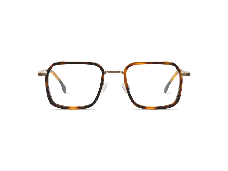 komono-rami-white-gold-havana-lunettes-de-vue-en-titane image 1