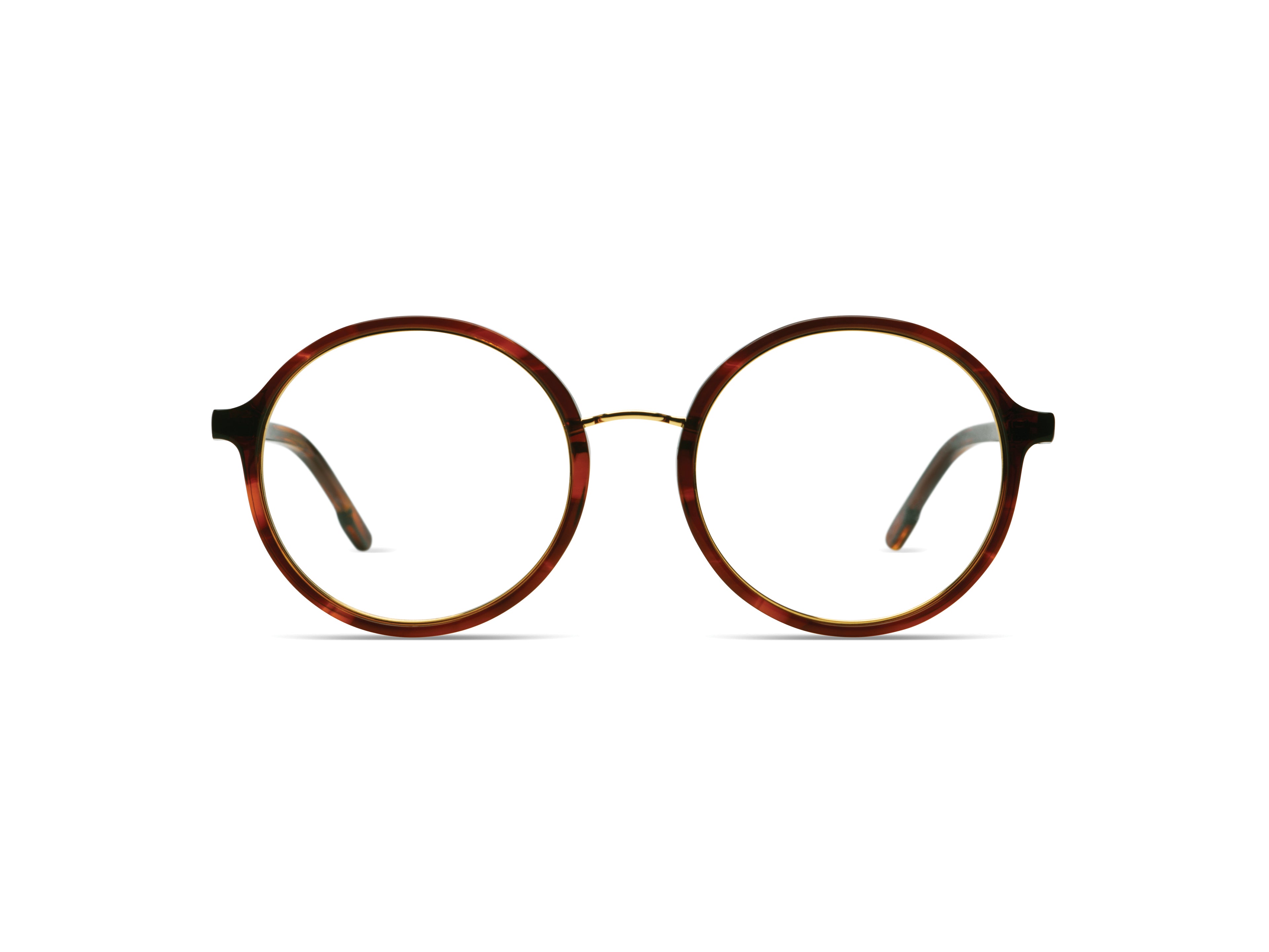 komono-alvie-bourbon-gold-lunettes-de-vue-rondes-acier-et-ac-tate image 1
