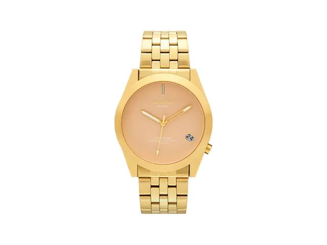 komono-ray-chroma-estate-gold-marshmallow-montre-avec-fen-tre-de-date-jaune-tran image 1