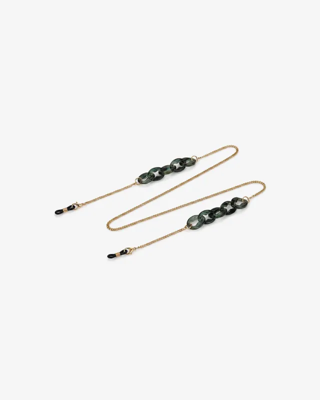 le-petit-lunetier-cha-ne-fine-maillons-vert-cordon-lunettes image 1