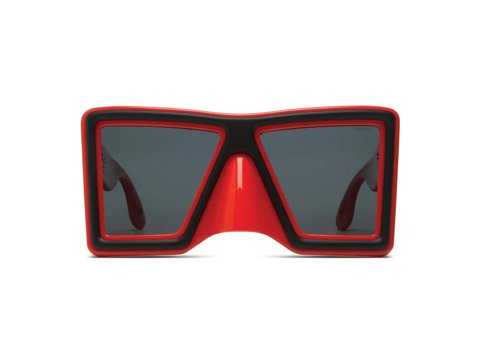komono-otherworldly-ultra-orange-black-lunettes-de-soleil-masque-en-bioplastique image 1