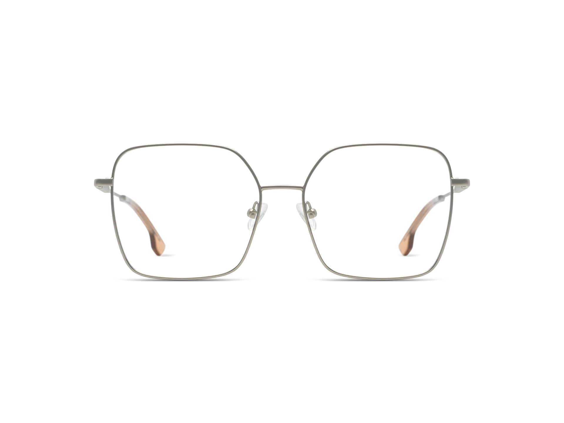 komono-audrey-silver-monture-optique-oversize-carr-e-en-acier-inoxydable image 1