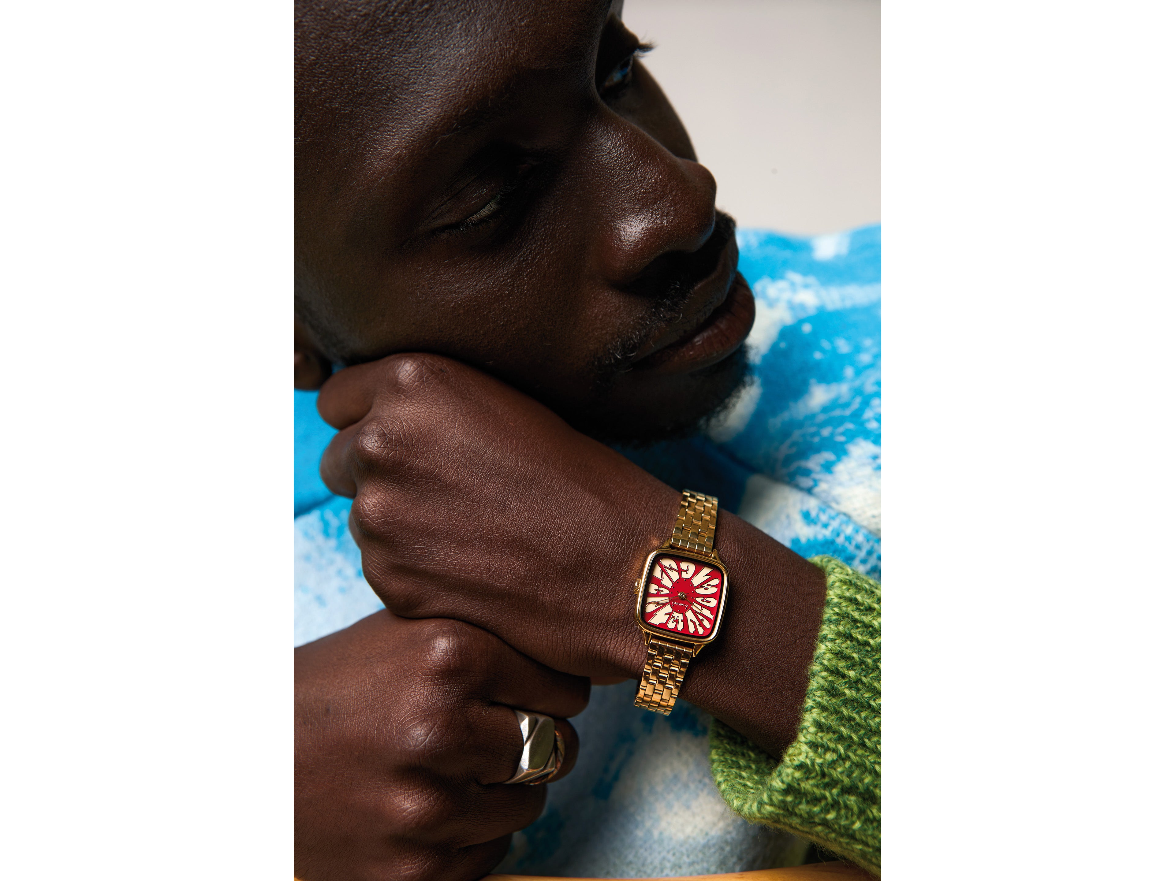 komono-kate-estate-flower-gold-bordeaux-montre-femme-bracelet-acier-inoxydable-o image 3