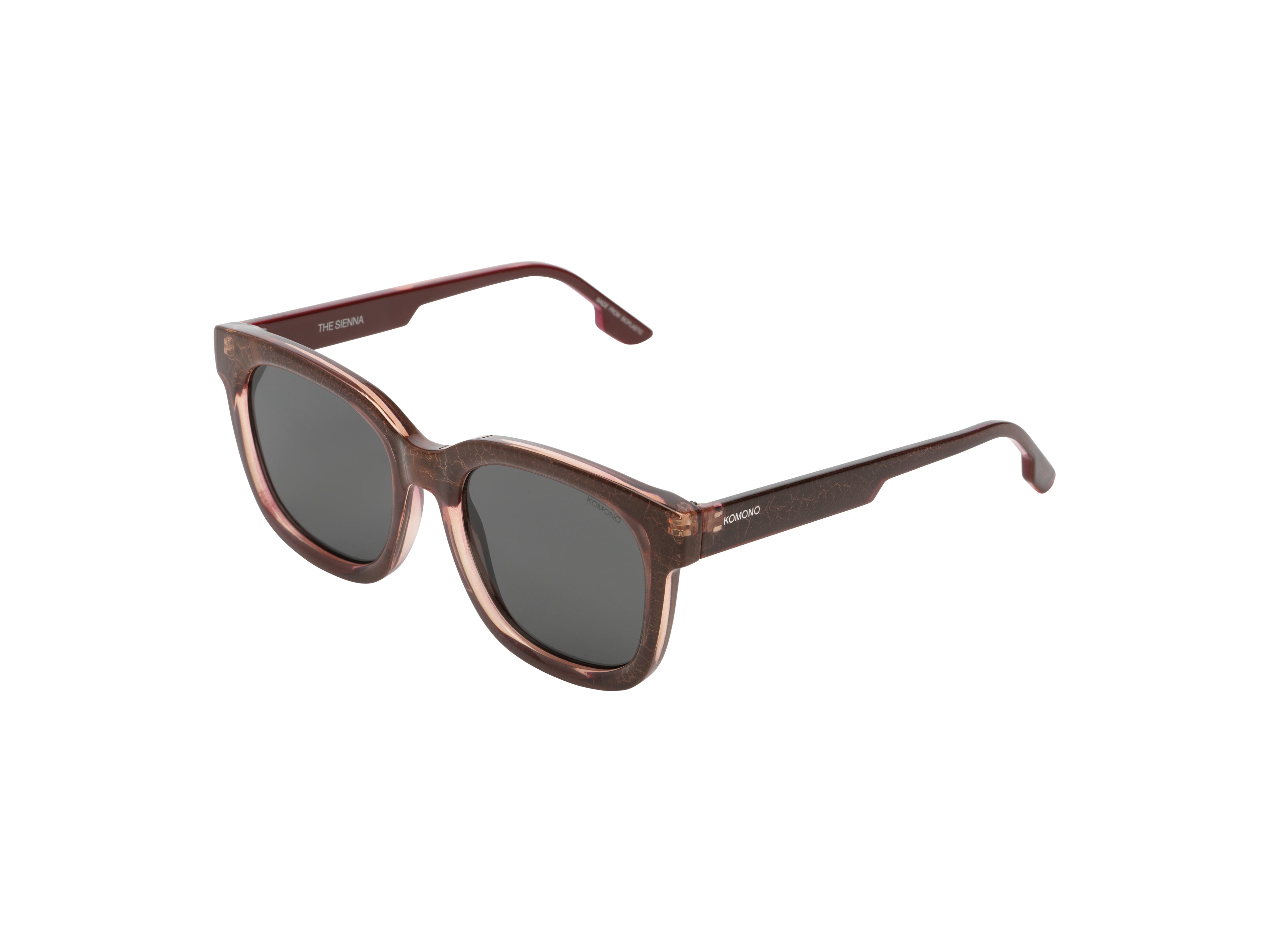 komono-sienna-rose-viper-lunettes-de-soleil-rectangulaires-oversize-bioplastique image 2