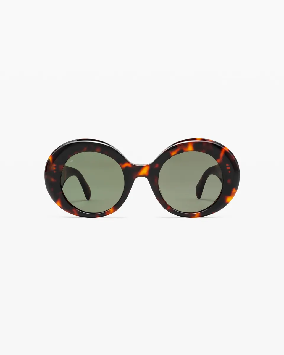 jimmy-fairly-la-bora-lunettes-de-soleil-rondes-oversize-caille-fonc-e-femme image 1