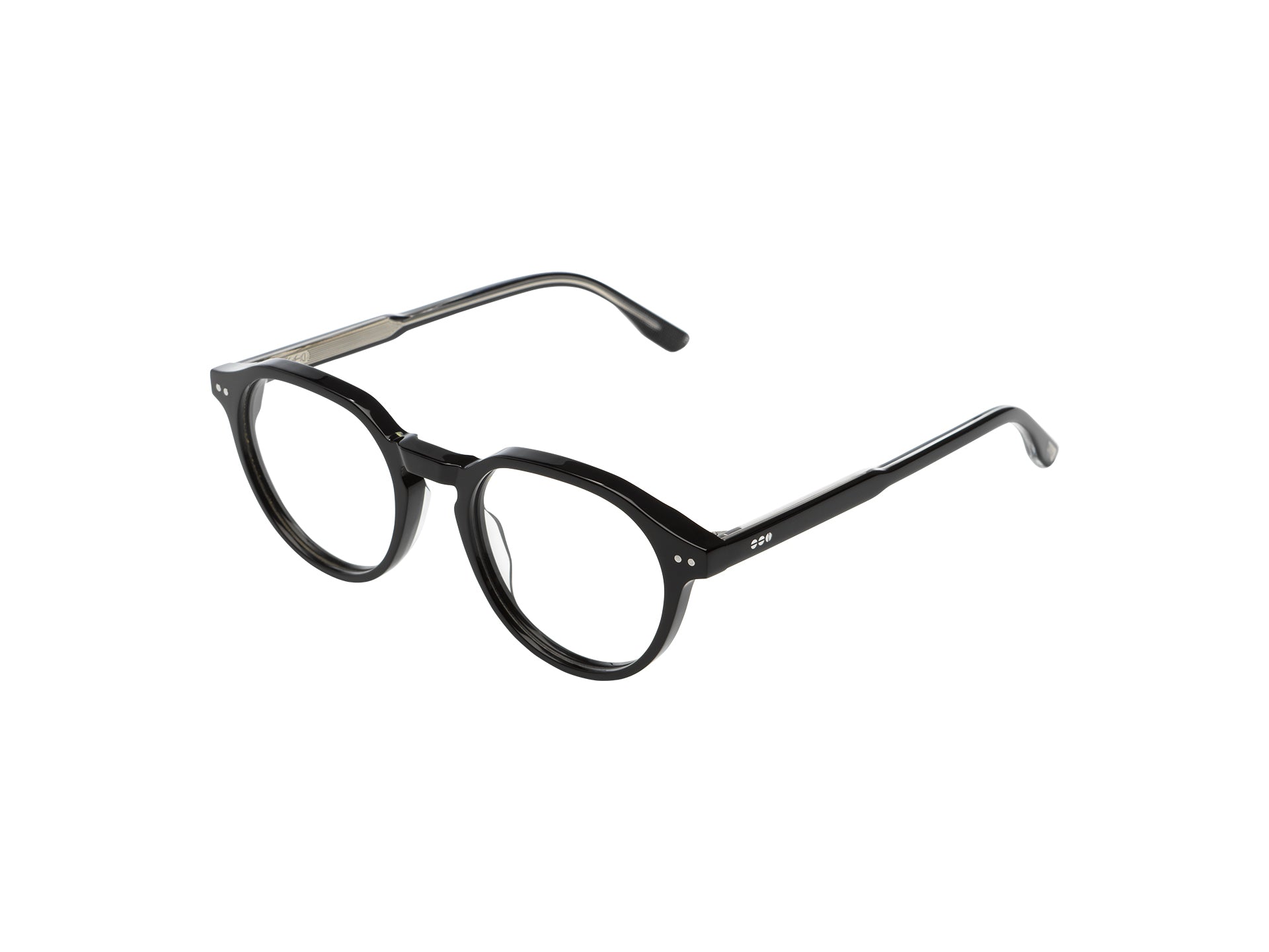 komono-nigel-black-rain-lunettes-de-vue-rondes-ac-tate-cologique-verres-plats image 4
