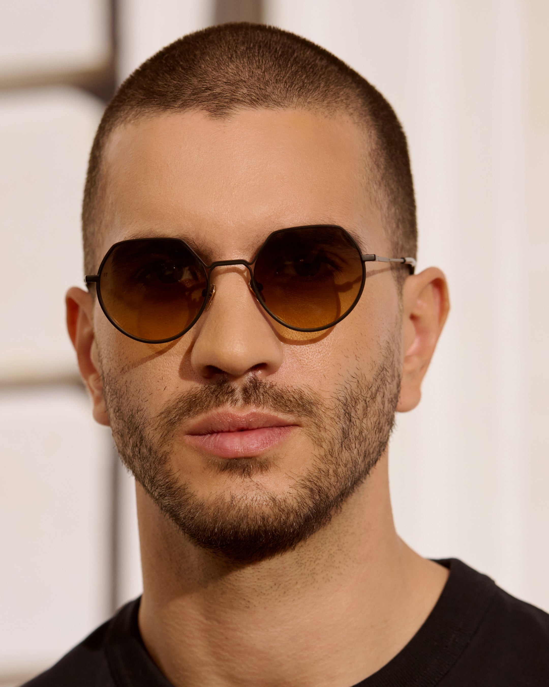 jimmy-fairly-la-vietri-lunettes-de-soleil-rondes-ac-tate-et-acier-inoxydable-noi image 7