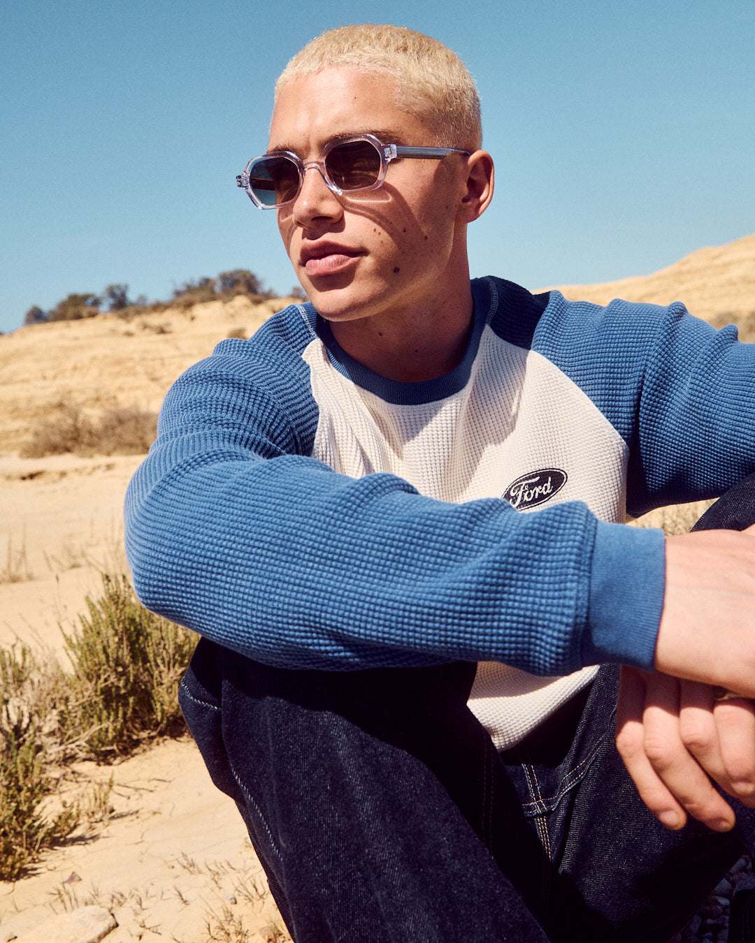 jimmy-fairly-la-west-lunettes-de-soleil-hexagonales-homme-blanches image 2