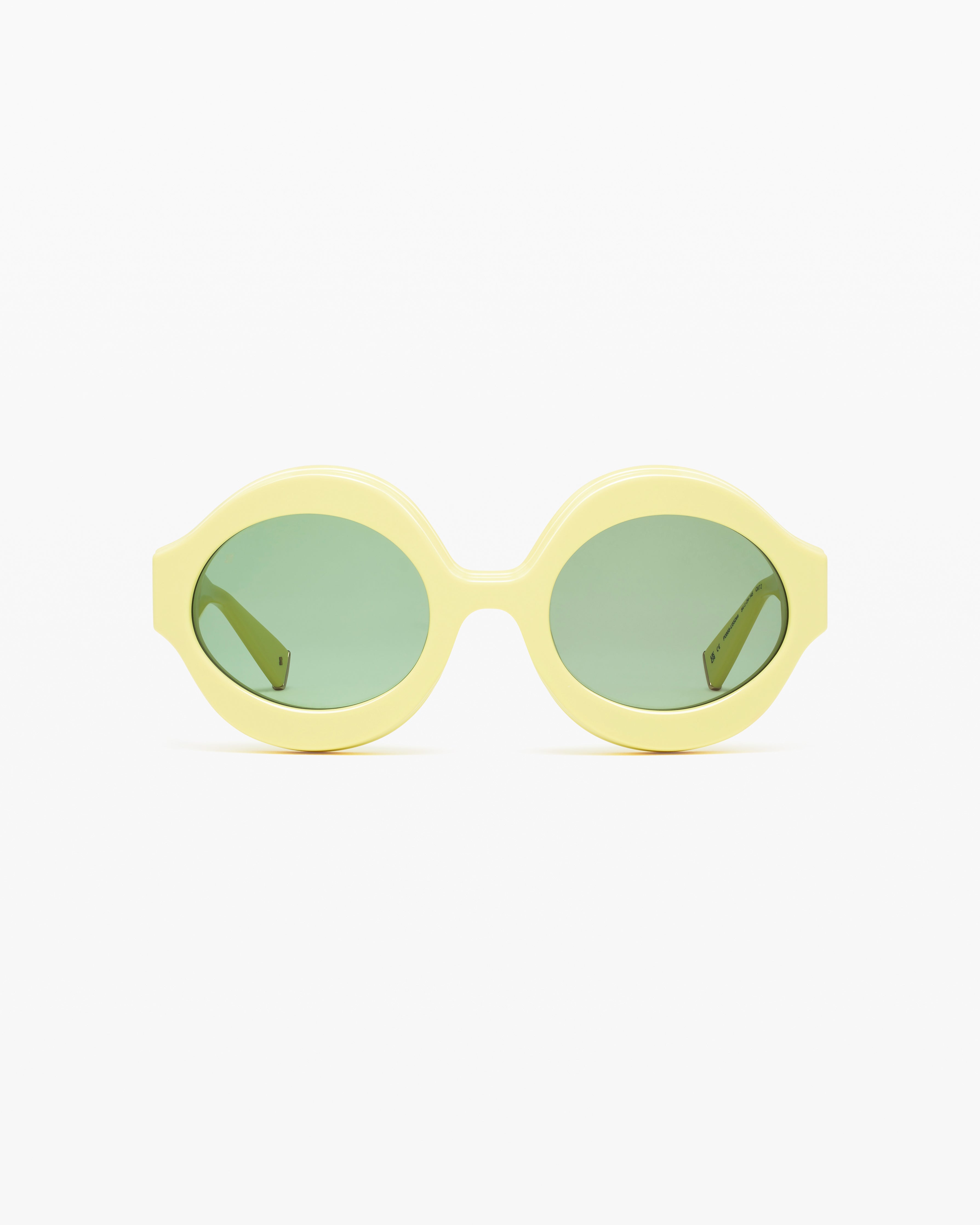 jimmy-fairly-la-mia-lunettes-de-soleil-rondes-en-ac-tate-femme-jaune image 1