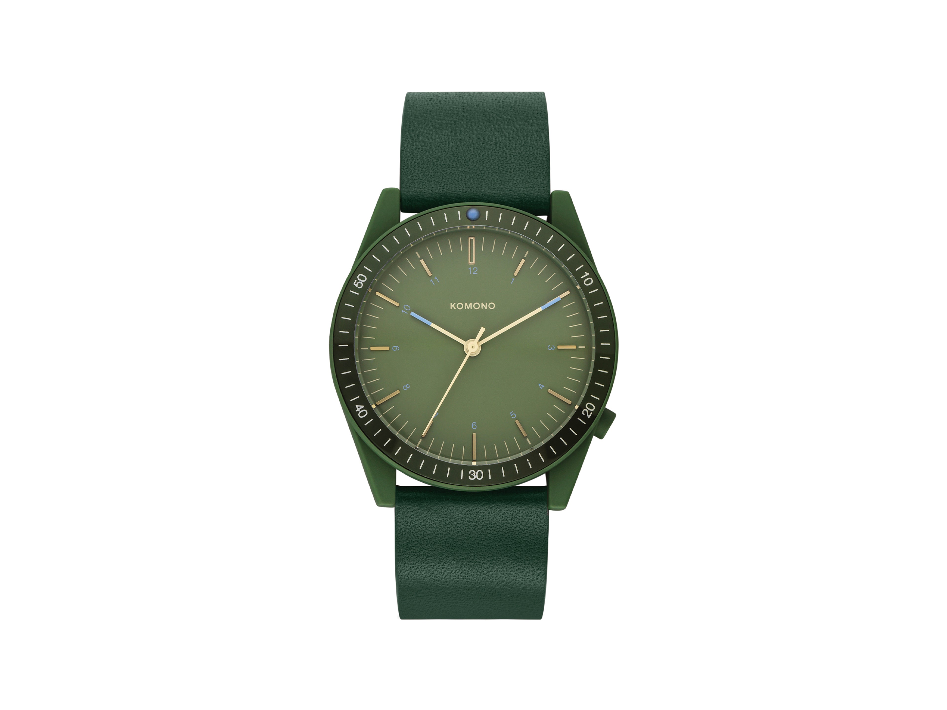 komono-ray-shade-leather-green-montre-de-plong-e-moderne image 1