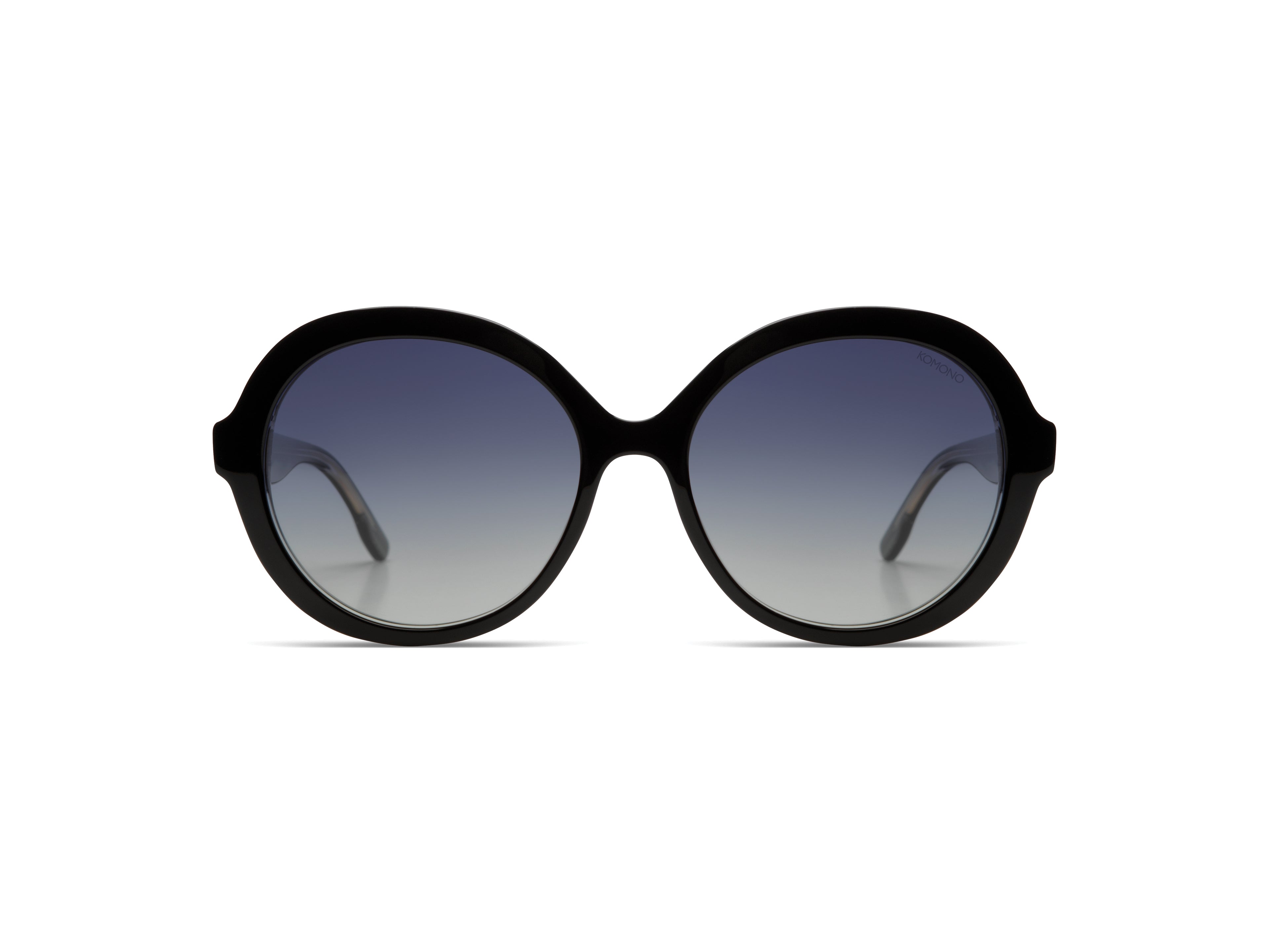 komono-misty-black-clear-white-gold-lunettes-de-soleil-rondes-oversize-polaris-e image 1