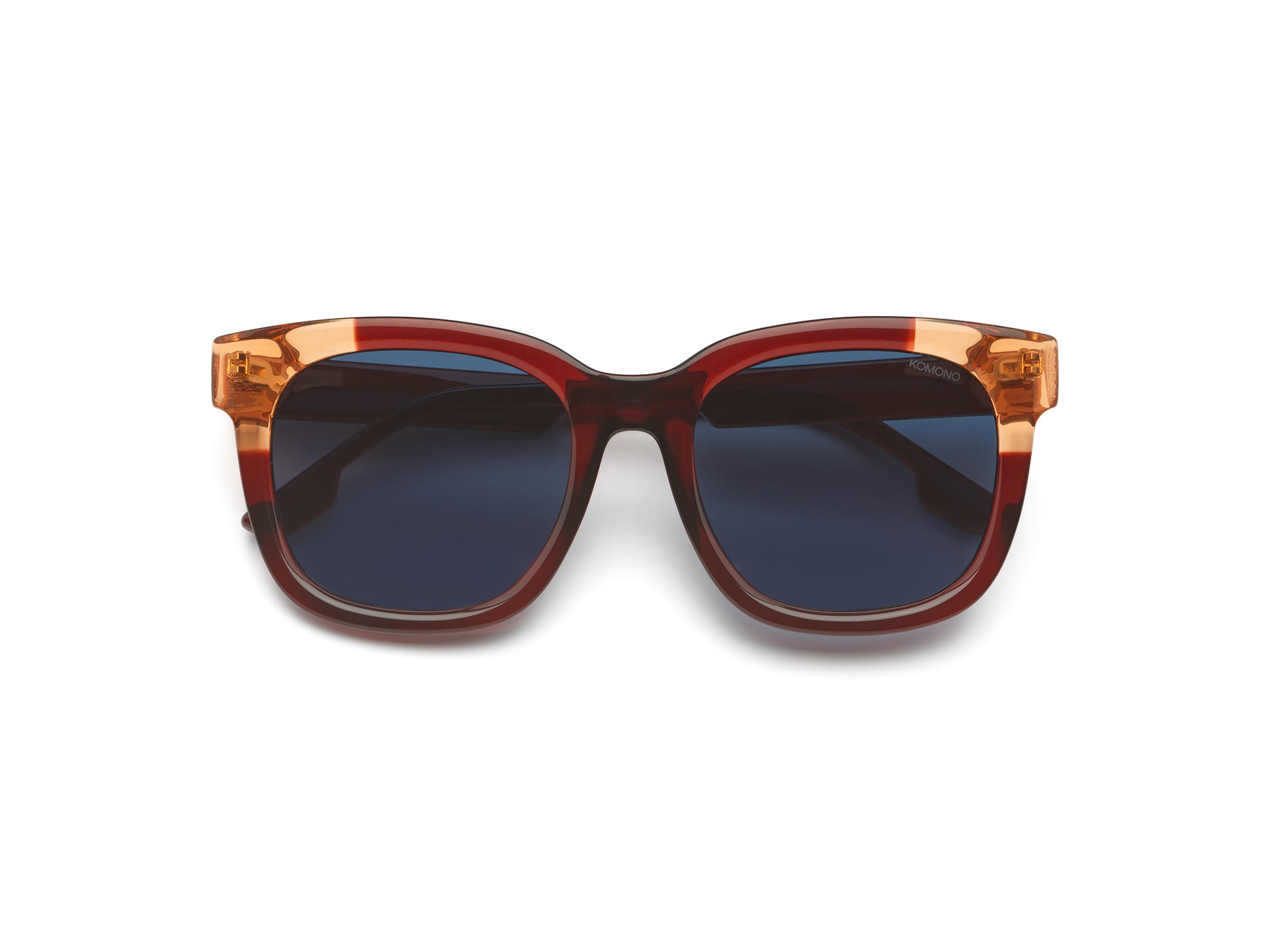 komono-sienna-lunettes-de-soleil-burgundy-coral-oversize image 1