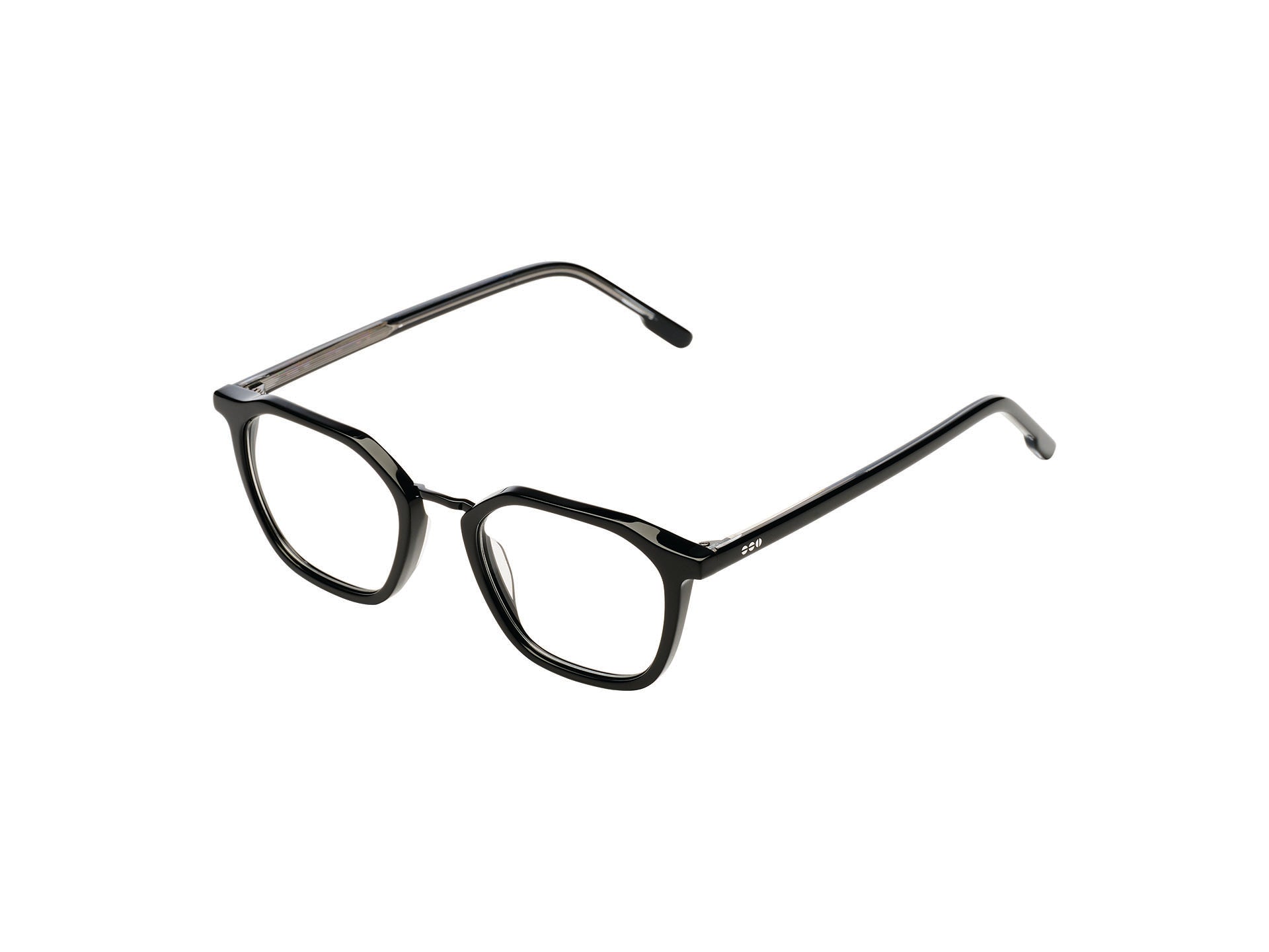 komono-hugo-black-rain-black-lunettes-de-vue-mixte-ac-tate-et-acier image 2