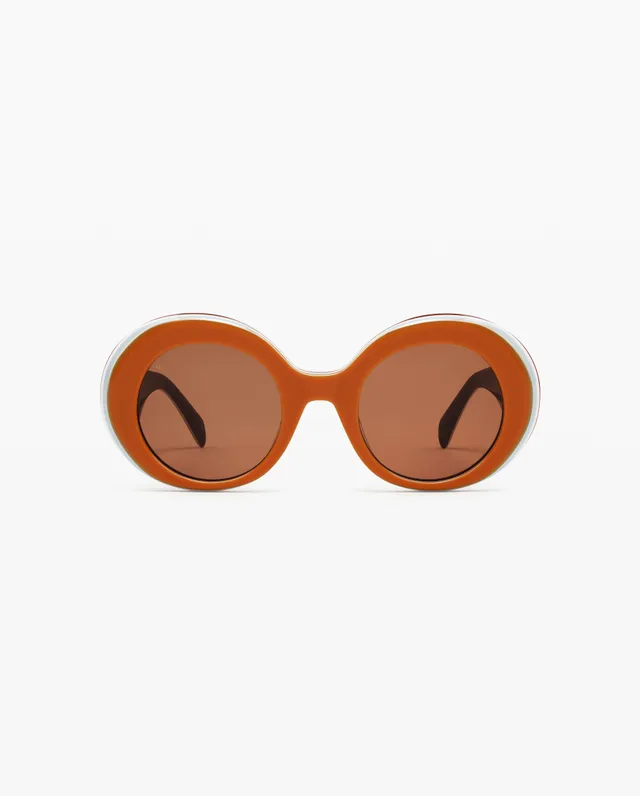 jimmy-fairly-la-bora-lunettes-de-soleil-rondes-oversize-en-ac-tate-orange-femme image 1
