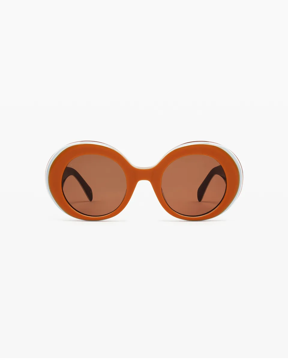 jimmy-fairly-la-bora-lunettes-de-soleil-rondes-oversize-en-ac-tate-orange-femme image 1
