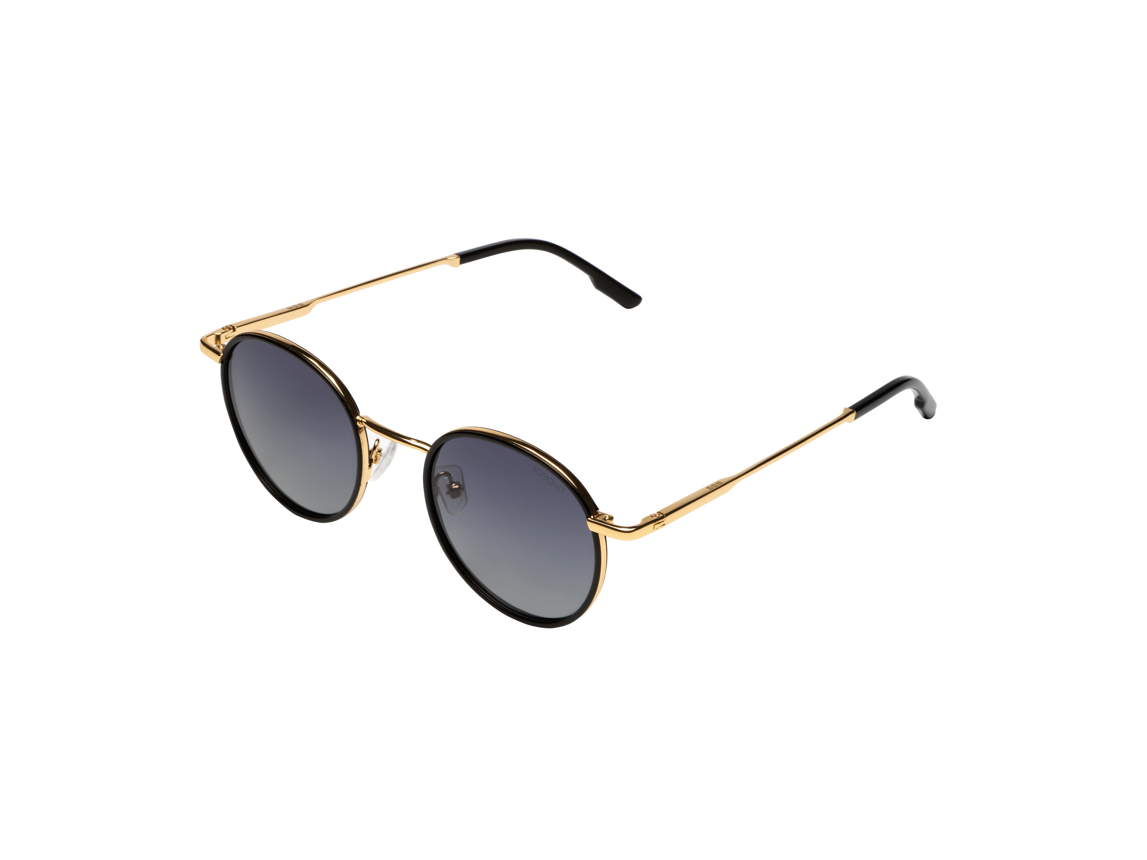 komono-pete-gold-black-lunettes-ovale-acier-inoxydable image 2