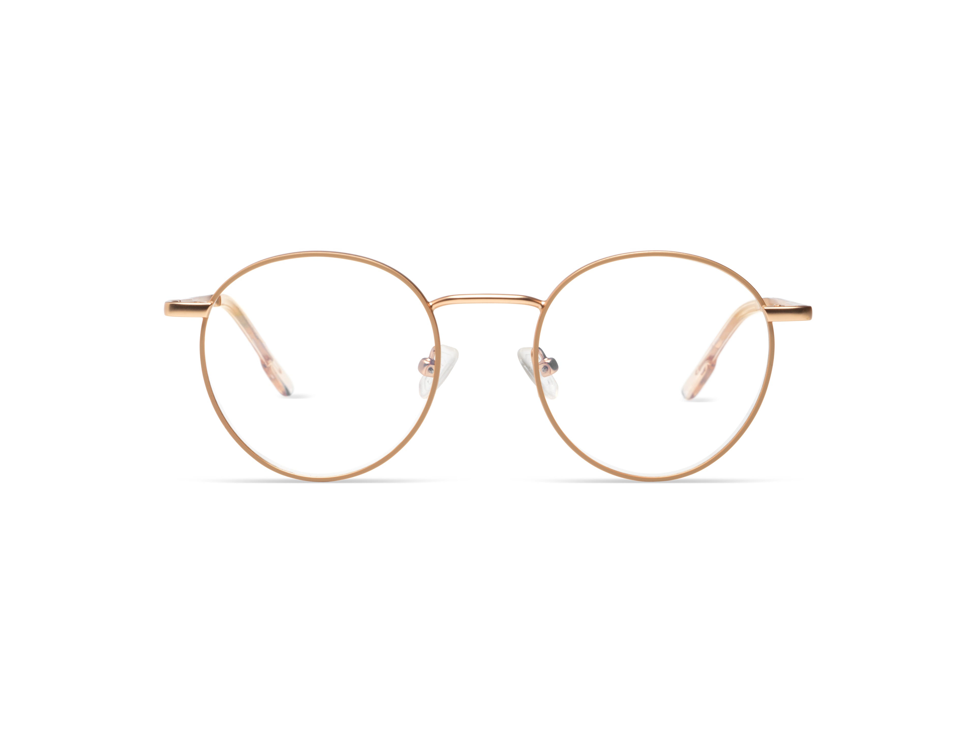 komono-pete-slims-rose-gold-matte-nude-monture-optique-fine-en-acier-inoxydable- image 1