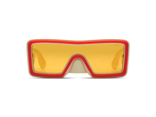 komono-ufo-white-ultra-orange-lunettes-rectangulaires-bioplastique image 1