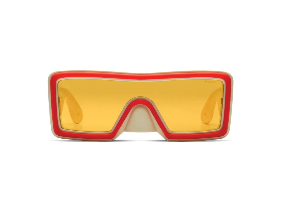 komono-ufo-white-ultra-orange-lunettes-rectangulaires-bioplastique image 1