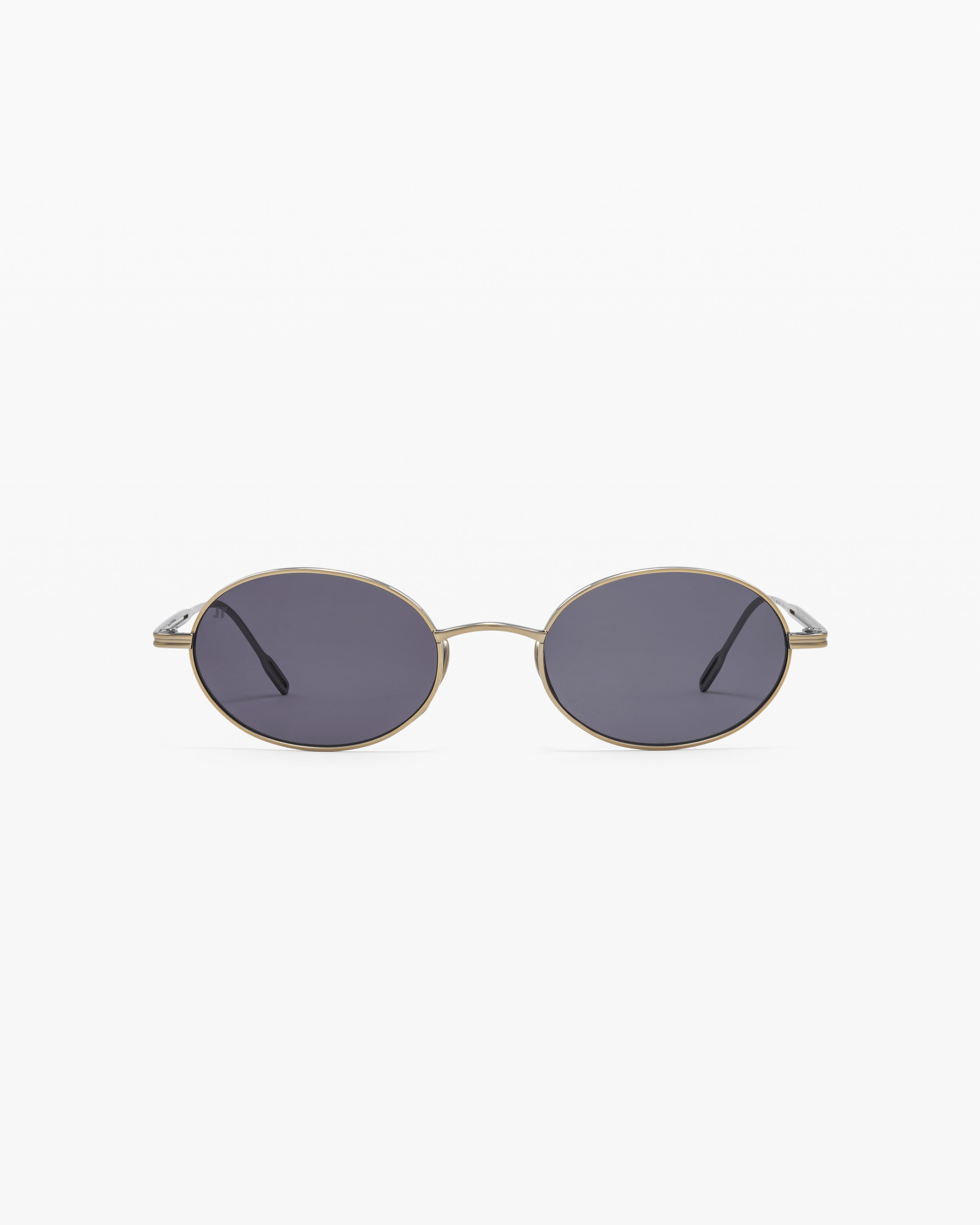jimmy-fairly-la-elvie-lunettes-de-soleil-ovale-titane-dor-homme image 1