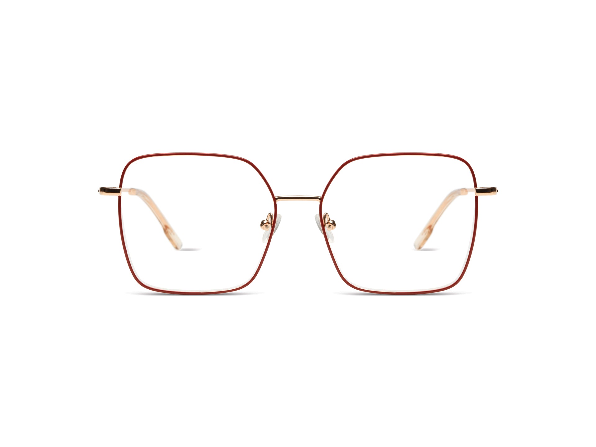 komono-audrey-brick-rose-gold-glossy-lunettes-oversize-acier-inoxydable-ajusteme image 1