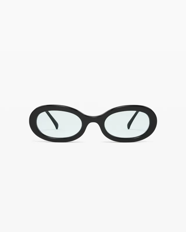 jimmy-fairly-la-coline-x-reformation-lunettes-de-soleil-ovales-femme-noires-en-b image 1
