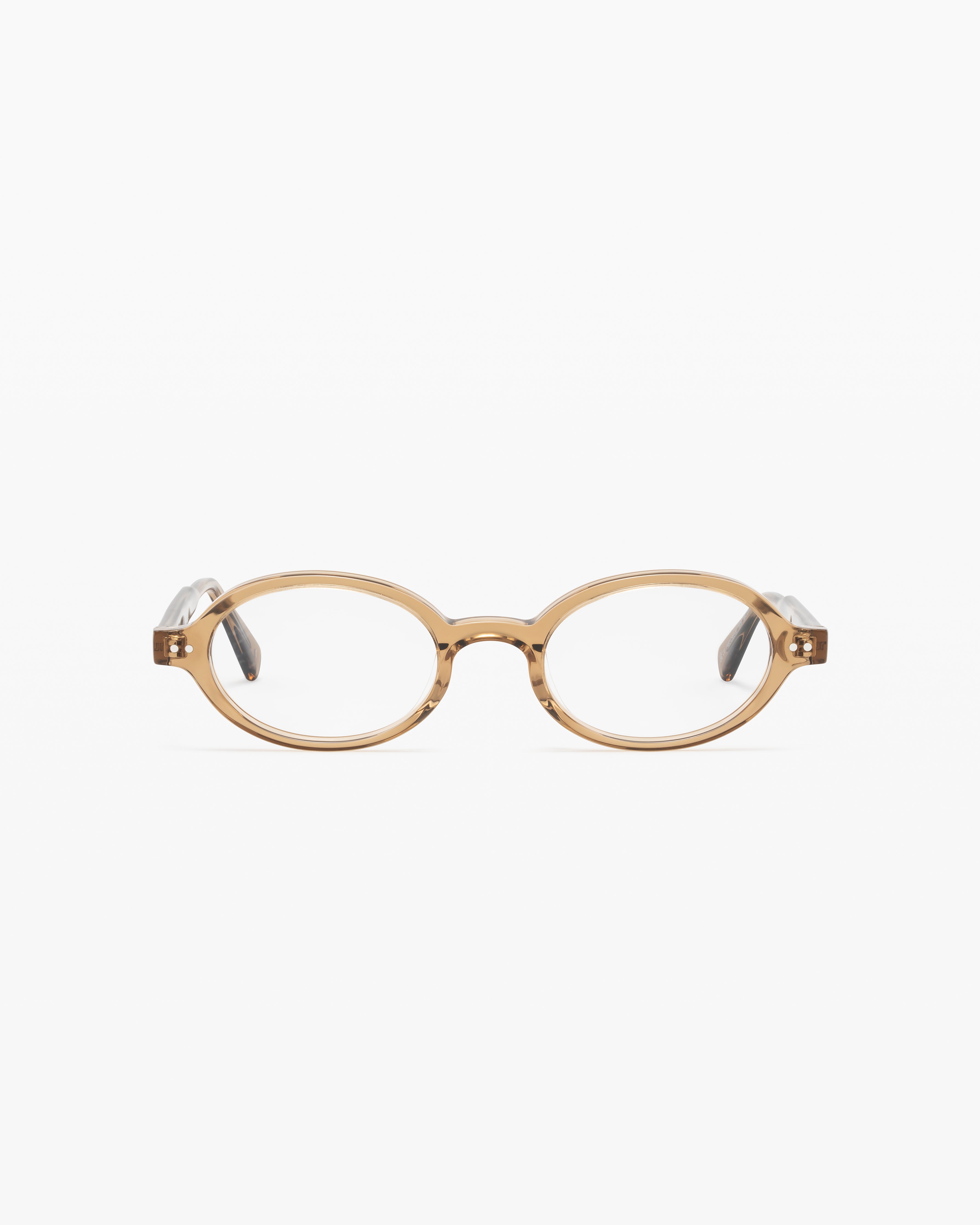 jimmy-fairly-la-elvie-lunettes-de-vue-ovales-marron-cr-me-medium image 1