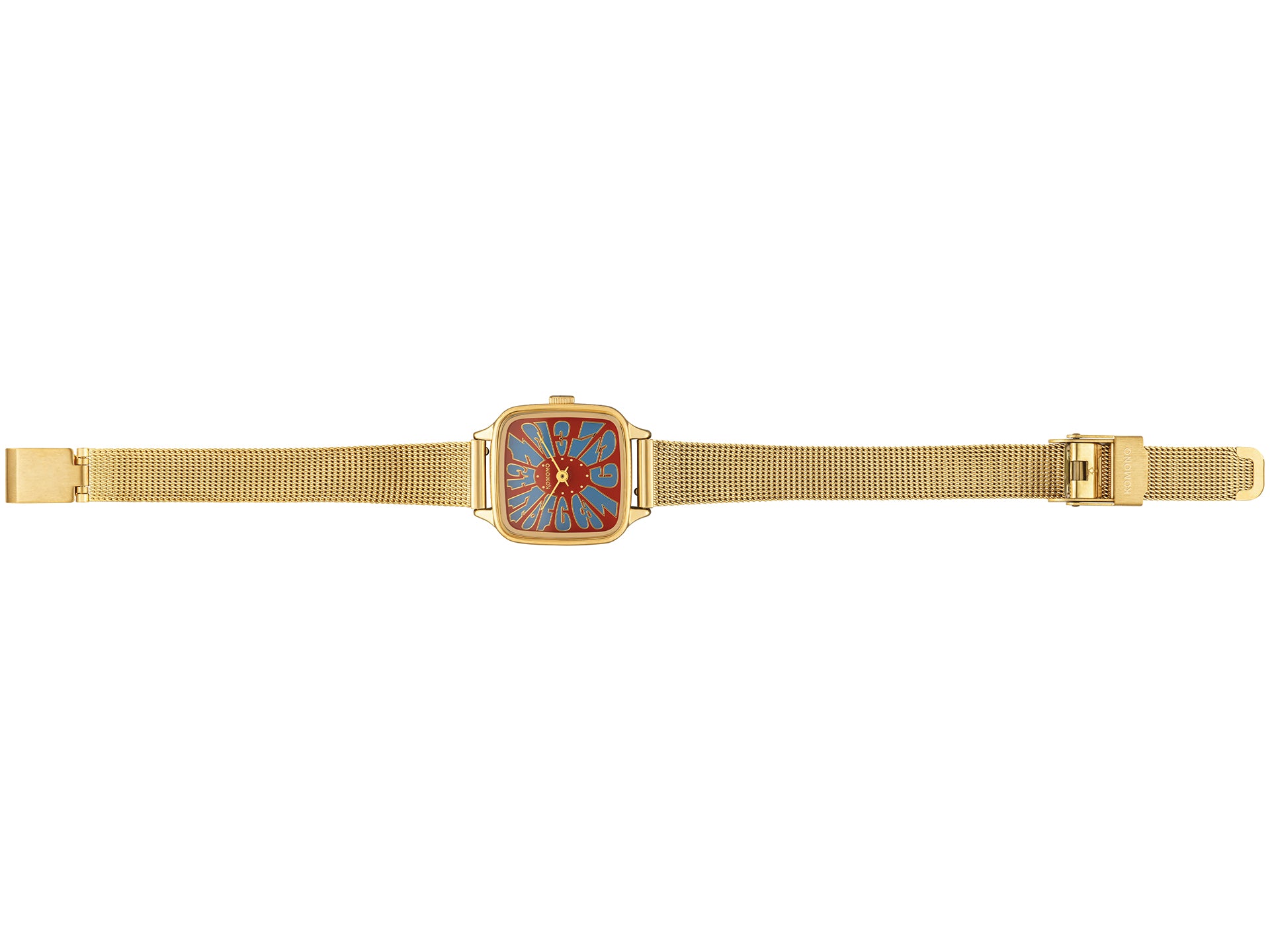 komono-kate-flower-royale-gold-maroon-blue-montre-quartz-japonais-cadran-motif-g image 2