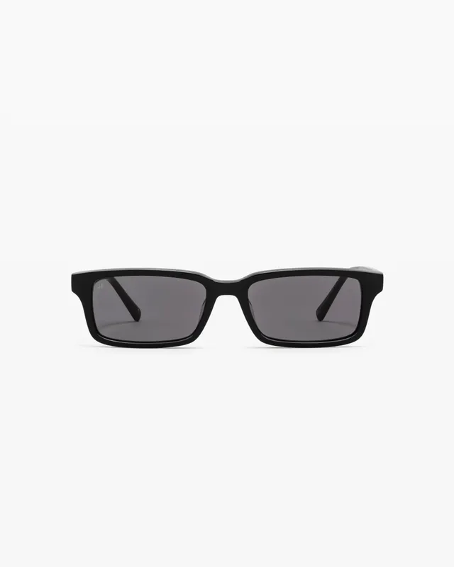 jimmy-fairly-la-kos-lunettes-de-soleil-rectangulaires-noires-style-90s-ac-tate-d image 1