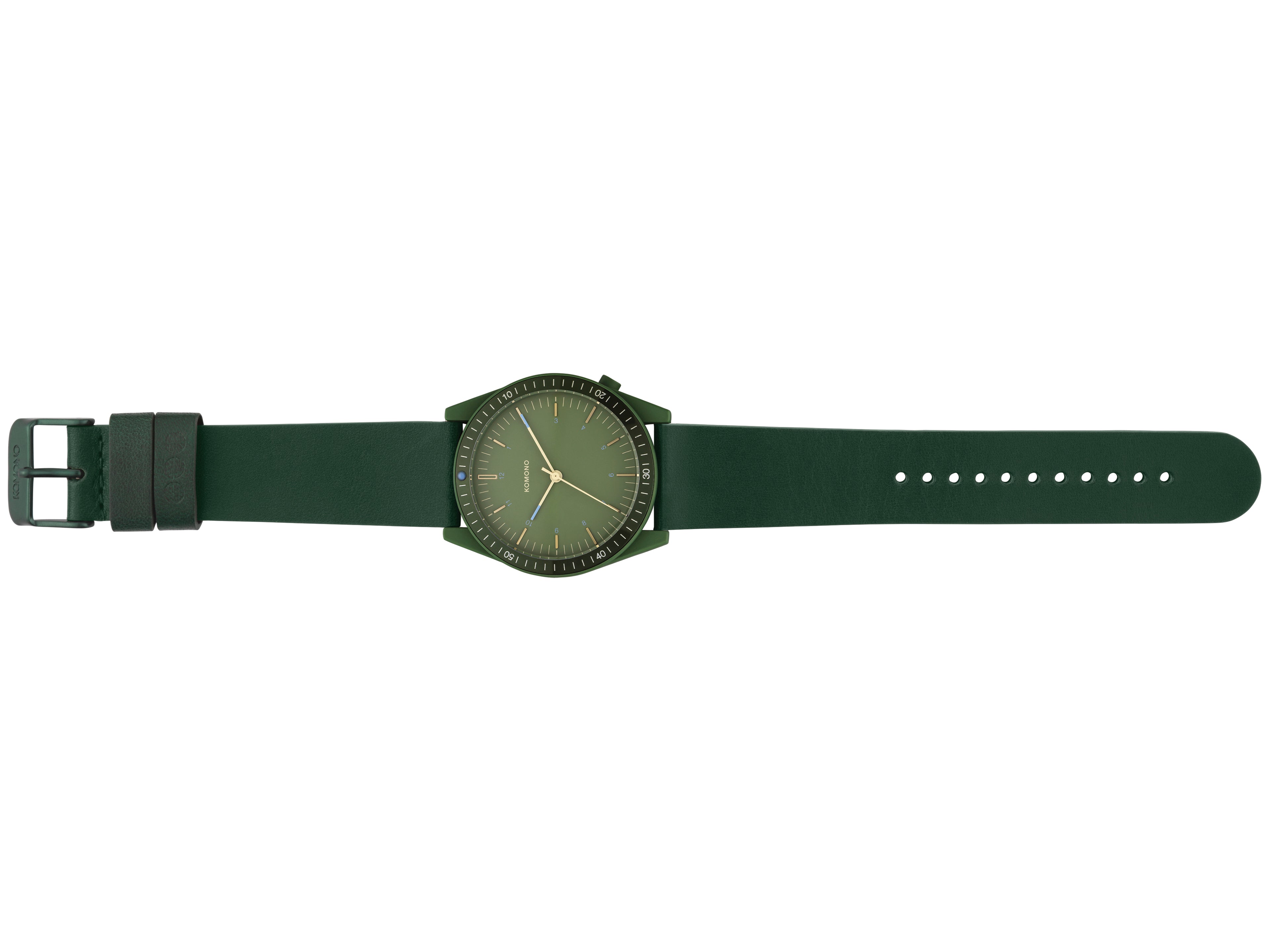 komono-ray-shade-leather-green-montre-de-plong-e-moderne image 2