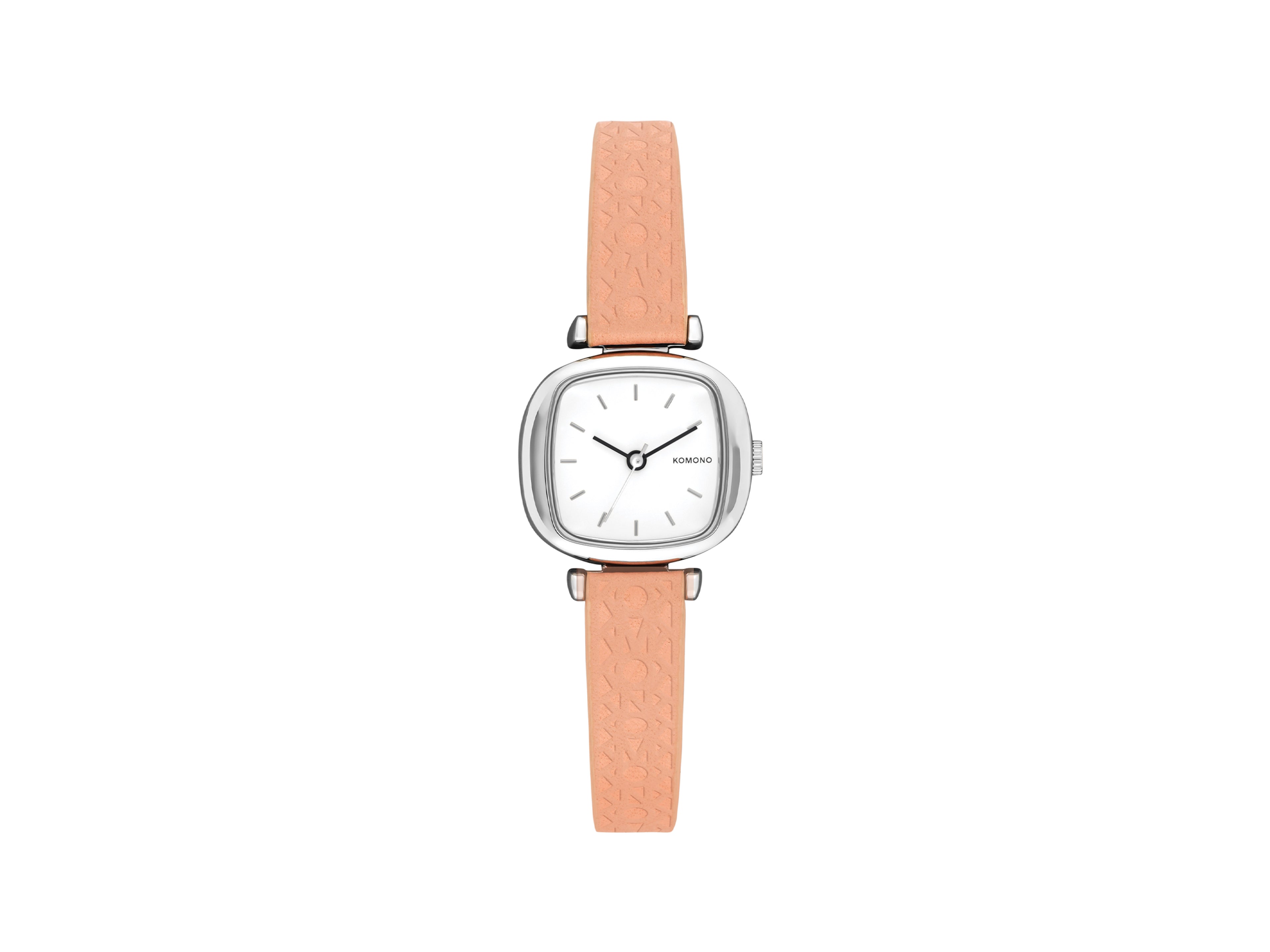 komono-moneypenny-monogram-silver-blush-petite-montre-minimaliste image 1