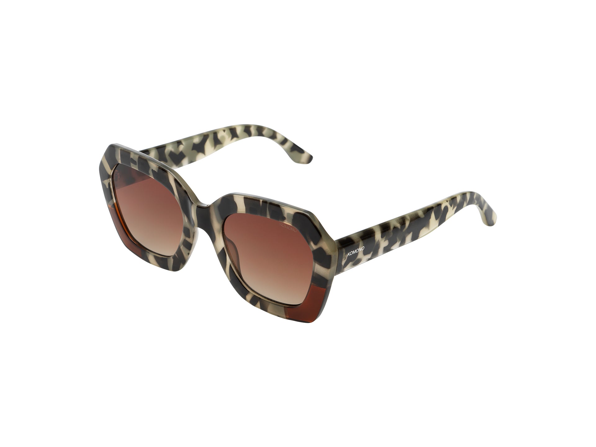 komono-gwen-bronze-bobcat-lunettes-de-soleil-hexagonales-oversize-en-bio-nylon image 3