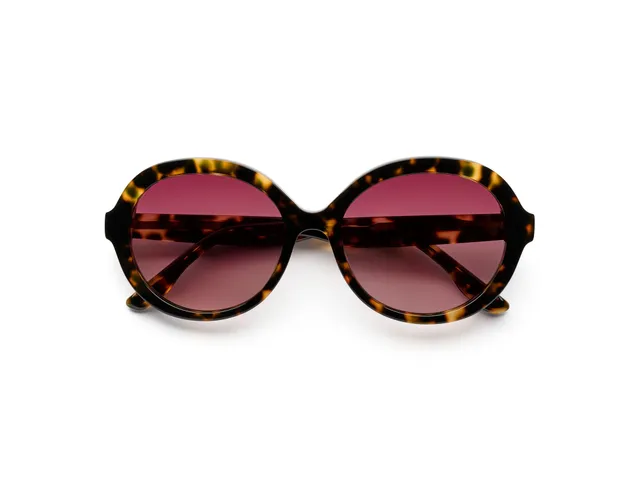 komono-misty-giraffe-lunettes-de-soleil-rondes-oversize-caille-translucide-prote image 1