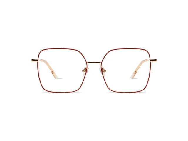 komono-audrey-brick-rose-gold-glossy-lunettes-oversize-acier-inoxydable-ajusteme image 1