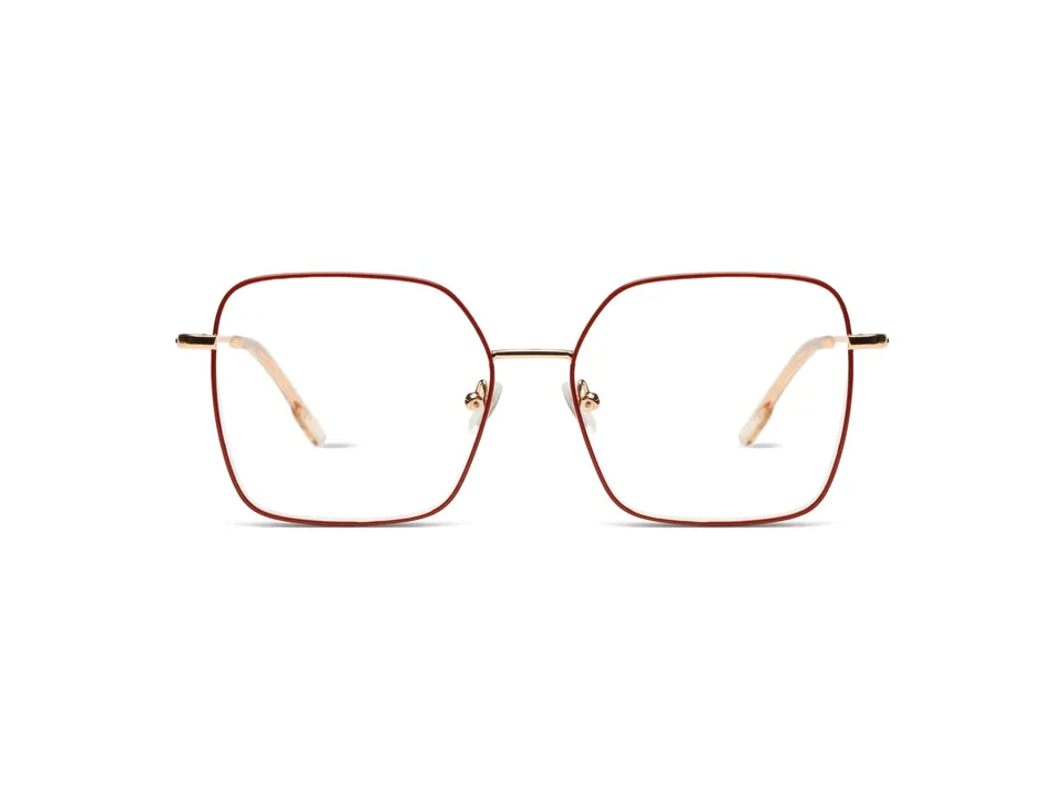 komono-audrey-brick-rose-gold-glossy-lunettes-oversize-acier-inoxydable-ajusteme image 1