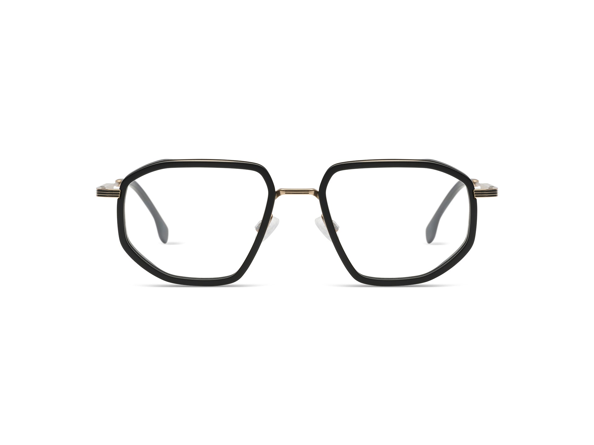 komono-axel-white-gold-black-lunettes-de-vue-en-titane image 1
