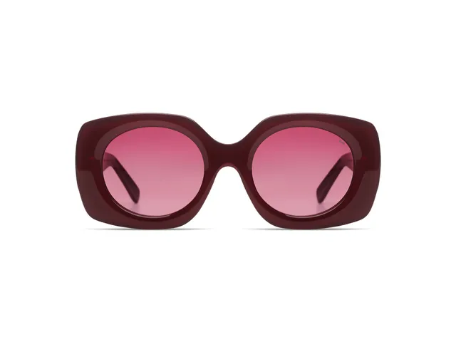 komono-mariah-raspberry-jelly-lunettes-de-soleil-rondes-monture-carr-e-matty image 1
