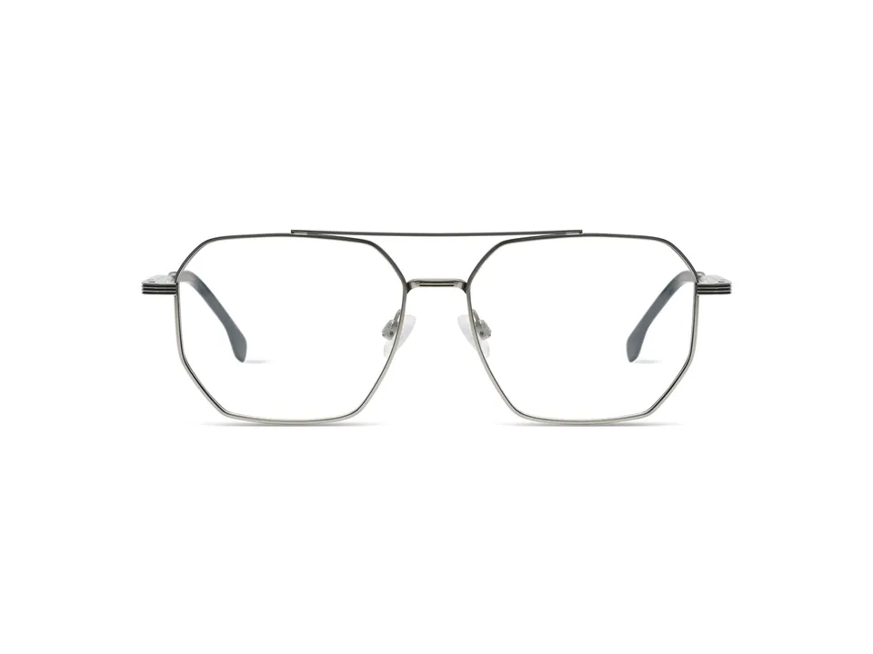 komono-hawk-silver-black-monture-optique-en-titane image 1