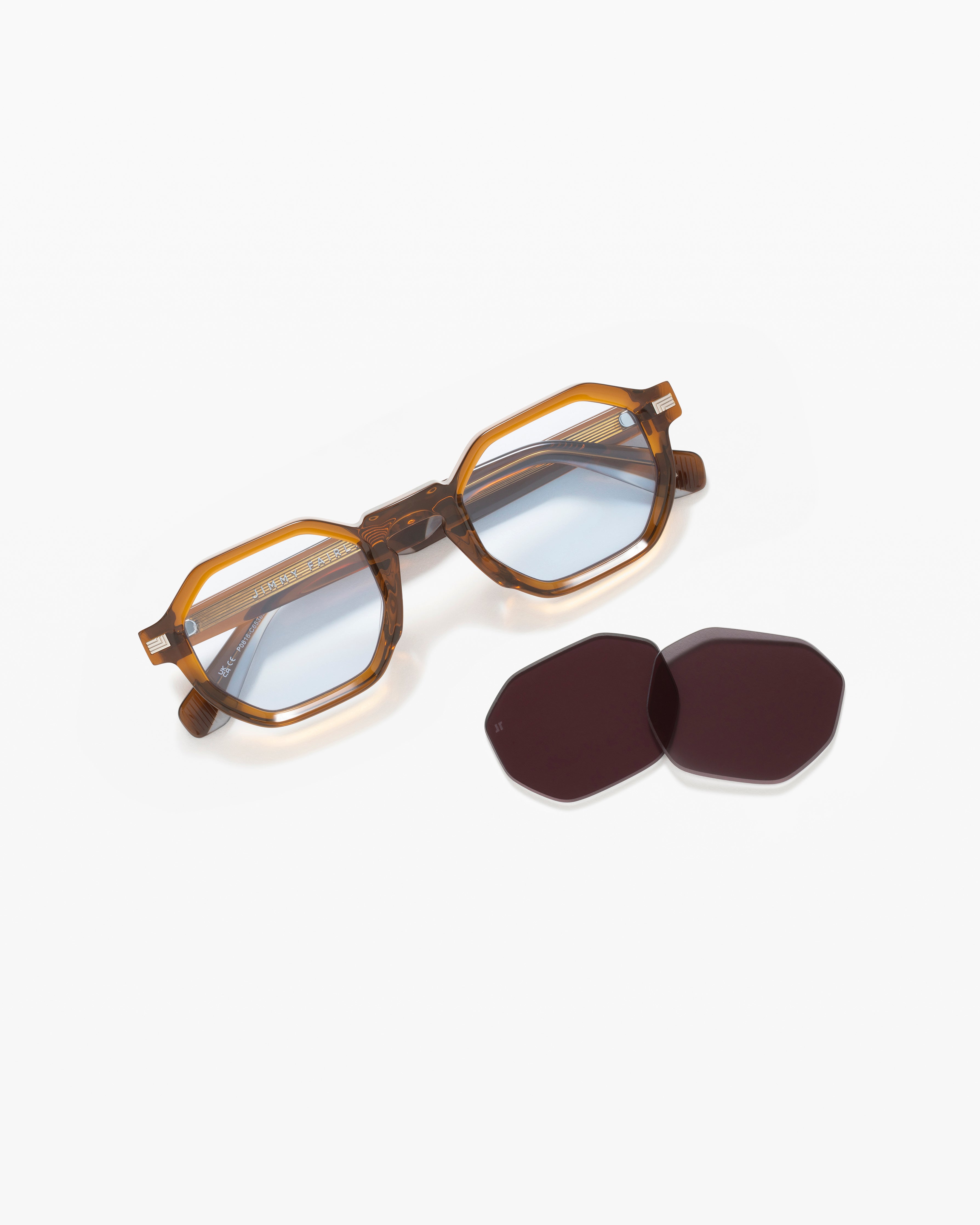 jimmy-fairly-la-eloi-jf-colors-lunettes-de-soleil-carr-es-homme-ac-tate-marron-v image 2