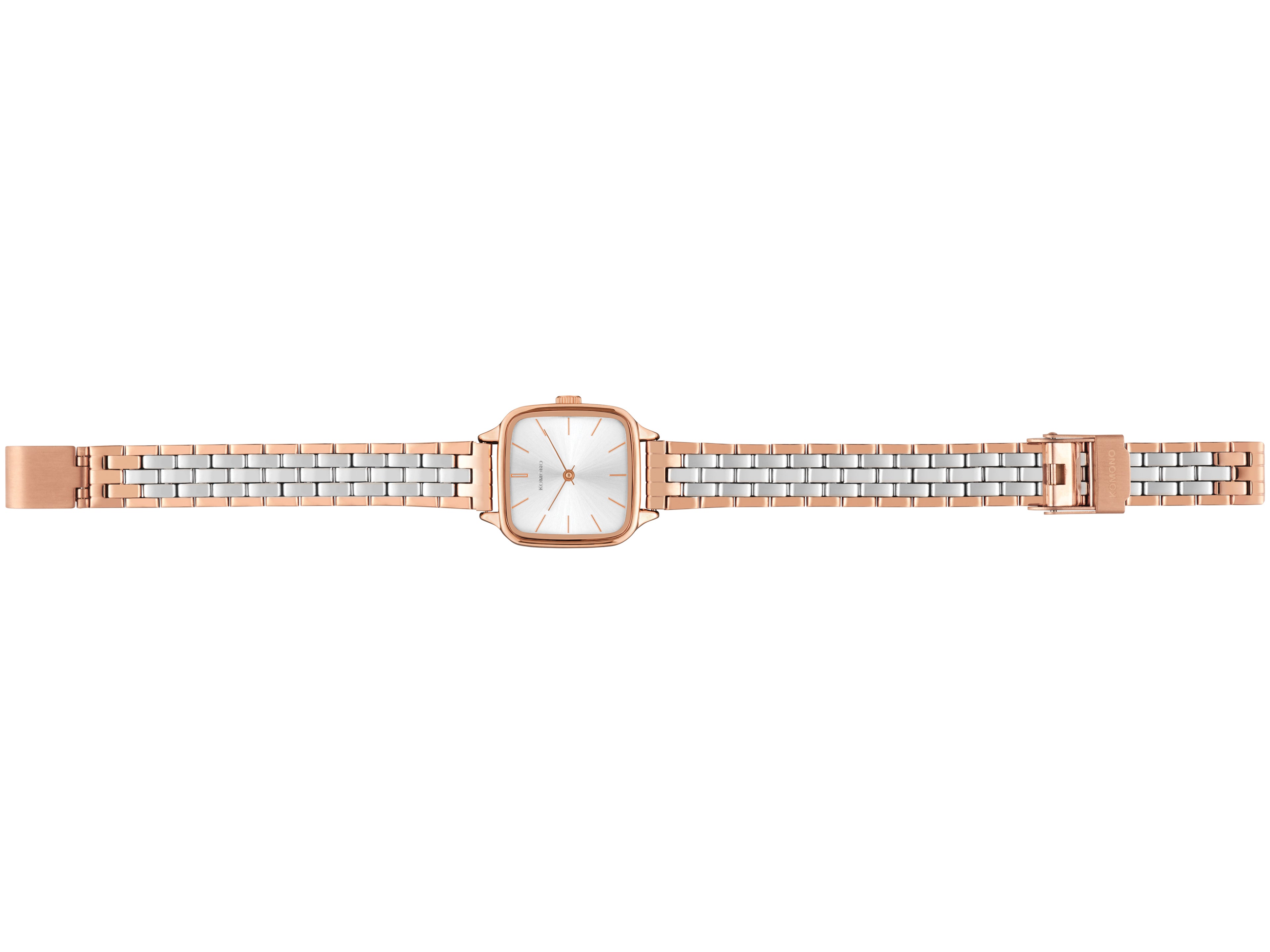 komono-kate-estate-rose-gold-silver-montre-acier-inoxydable-bicolore-pour-femme image 2