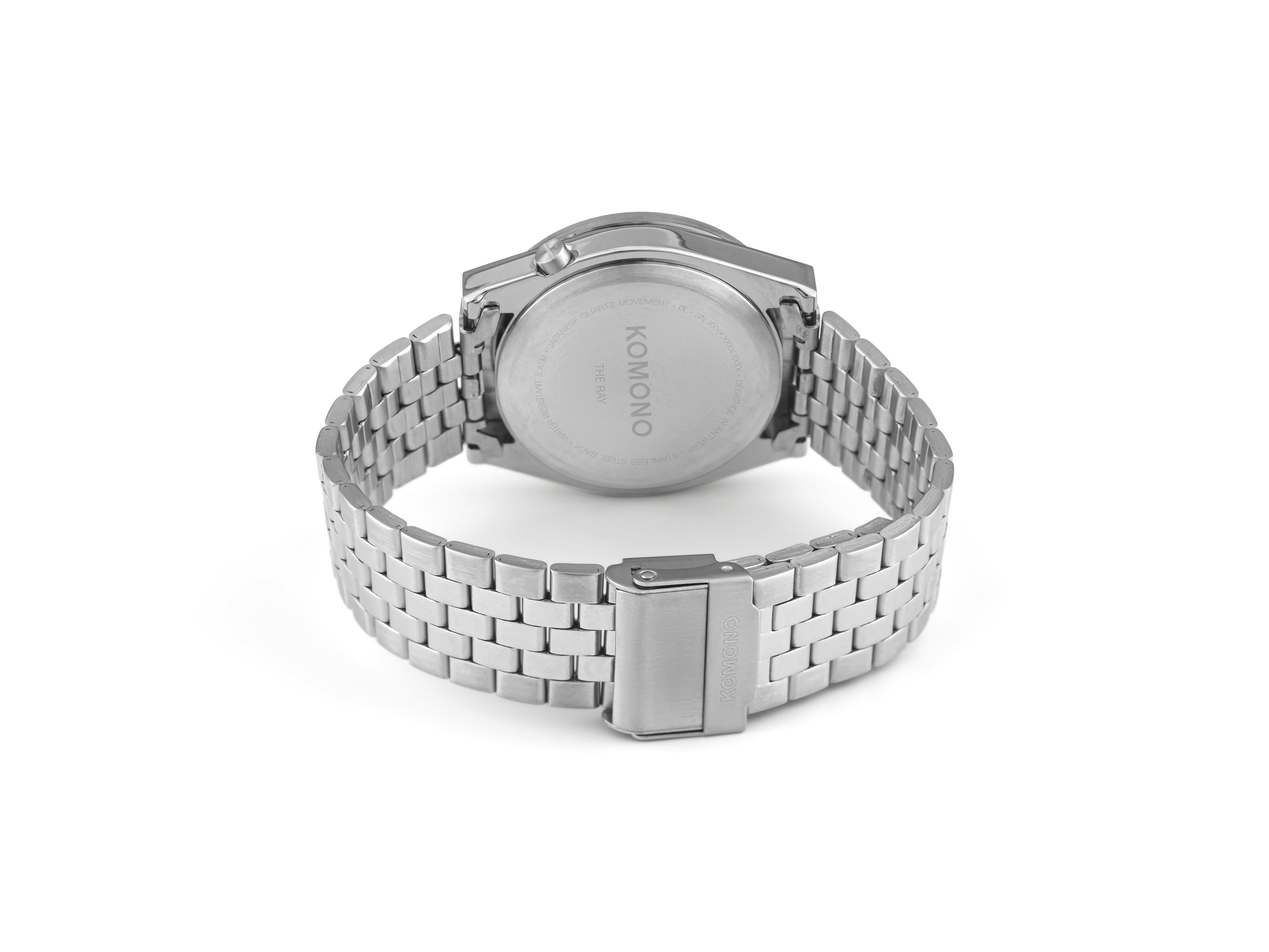 komono-ray-chroma-estate-silver-marshmallow-montre-avec-fen-tre-de-date image 3