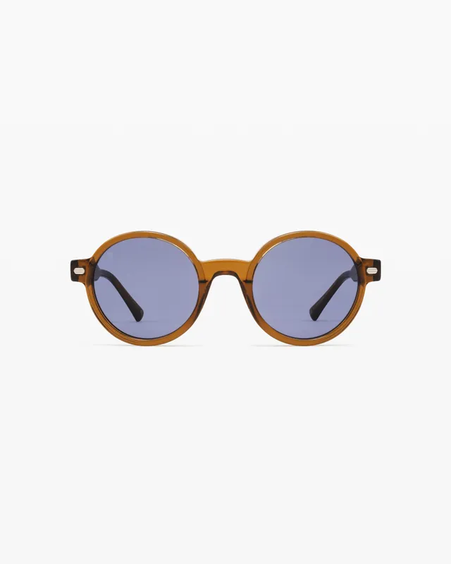 jimmy-fairly-la-gadjo-lunettes-de-soleil-rondes-en-ac-tate-marron-homme-taille-m image 1